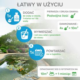 Bioenzymatyczny środek czyszczący do STAWU ogrodowego (lato) 500g