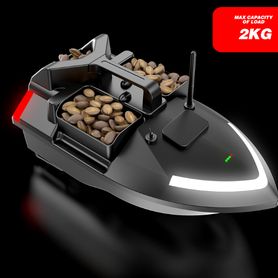 Łódka zanętowa V020 z GPS 12 000 mAh czarna NOWOŚĆ `24