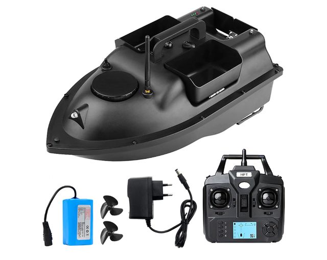Łódka zanętowa V18B PRO z GPS 12 000 mAh Czarna