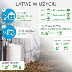 Bioenzymatyczny środek czyszczący do ZBIORNIKÓW NA WODĘ DESZCZOWĄ 500g